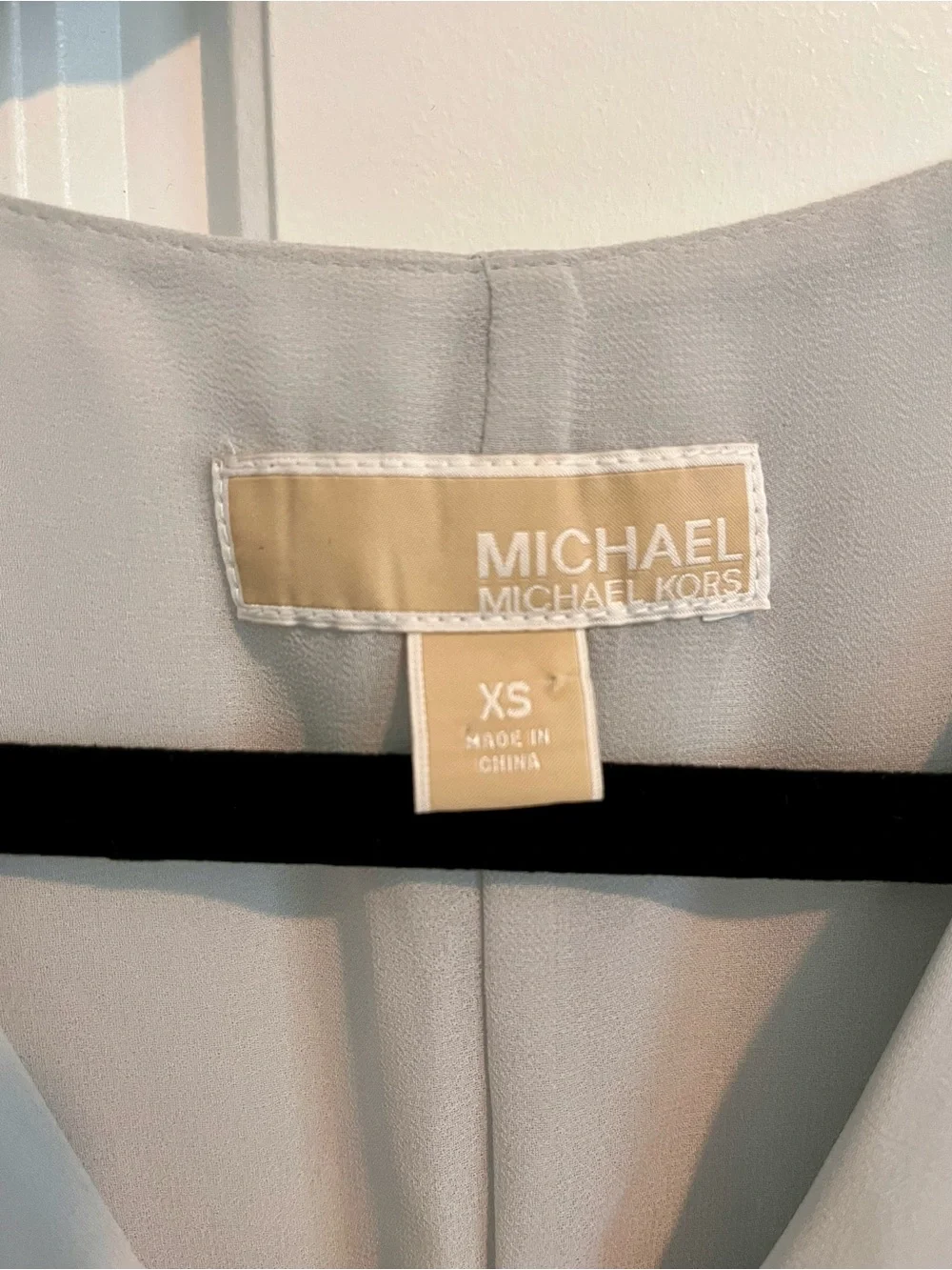 MICHAEL Michael Kors Light Gray Draped Twist-Front Sleeveless Camisole